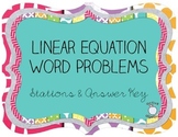 Linear Equation Word Problem Stations