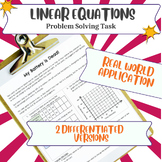 Linear Equation Problem Solving Task - Real World Application