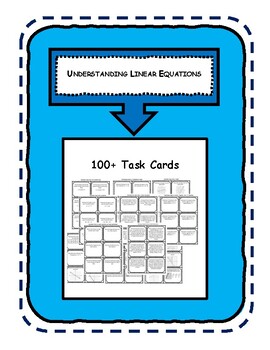 Preview of Linear Equations - 100+ Task Cards on ALL Things Linear