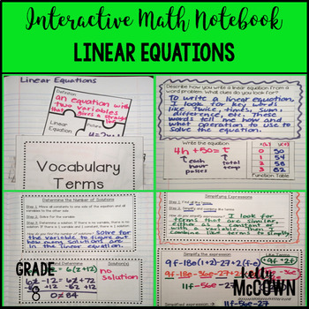 Preview of Linear Equations Activities