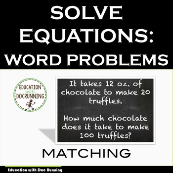 Preview of Linear Equations Activity Word Problems Task Cards