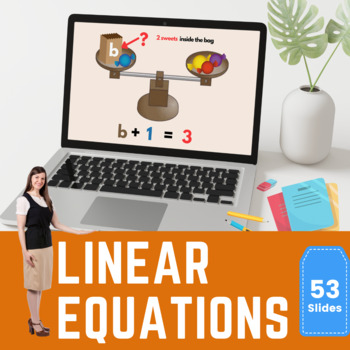 Preview of Linear Equations | Algebra | Interactive Lesson and Activities CCSS 6.EE.A.2