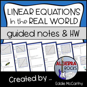 Preview of Linear Equations Word Problems and Applications - Guided Notes