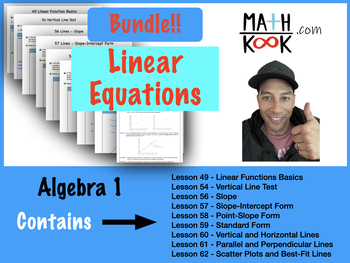 Preview of Algebra 1 - Linear Equations - BUNDLE!!