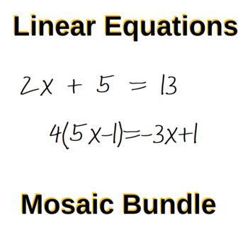 Preview of Linear Equations - Collaborative Mosaic Bundle