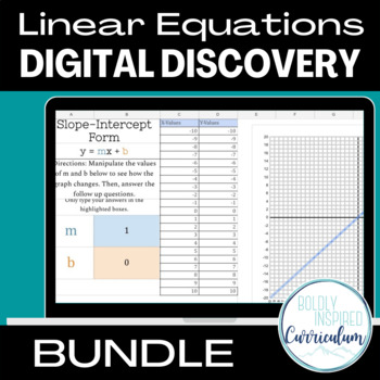 Preview of Linear Equations Digital Discovery Activity Bundle