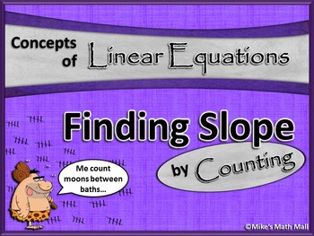 Preview of Linear Equations: Finding Slope by Counting (Mini Bundle)