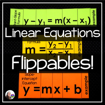 Preview of Linear Equations Flippables | Math Foldables