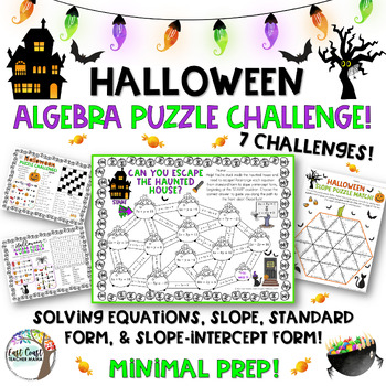 Preview of Linear Equations Halloween Activity