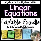 Linear Equations Foldable Bundle for Interactive Notebooks