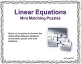 Linear Equations - Mini Matching Puzzles