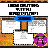 Linear Equations: Multiple Representations Stations