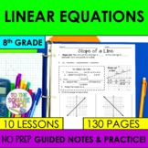 Linear Equations Notes & Practice | Guided Notes | + Inter