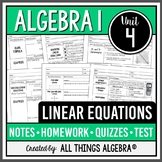 Linear Equations (Algebra 1 Curriculum - Unit 4) | All Things Algebra®
