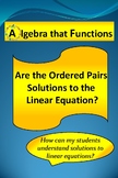 Linear Equations Ordered Pair Solutions with WorkedOut Sol