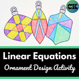 Linear Equations Ornament Activity - Algebra Christmas Mat