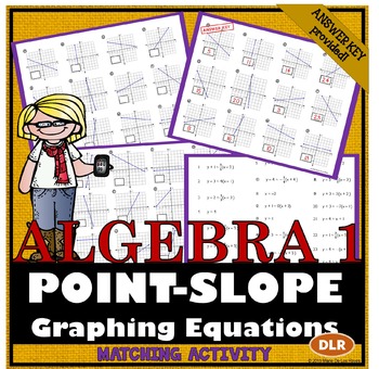 Preview of Graphing Linear Equations from Point-Slope Form Matching Activity