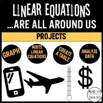 Preview of Graphing Linear Equations Project | Real World Functions PBL Activity | Algebra