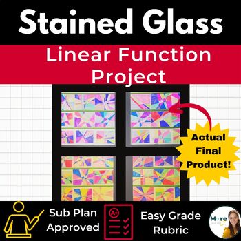Preview of Linear Equations Project : Stained Glass - Writing + Graphing Linear Equations