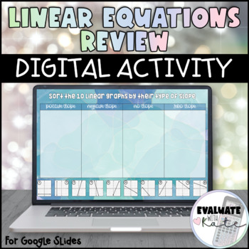Preview of Linear Equations Review Digital Activity for Google Slides
