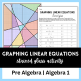Graphing Linear Equations - Stained Glass Activity (Identi