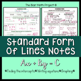 Linear Equations: Standard Form