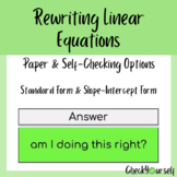 Linear Equations: Translating between Standard and Slope-I