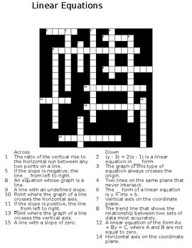 Crossword X Or Y On A Graph | crossword puzzle bahasa inggris