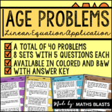 Linear Equations Word Problems and Applications (Age Problems)