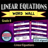 Linear Equations Word Wall