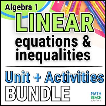 Preview of Linear Equations and Inequalities - Unit Bundle - Texas Algebra 1 Curriculum