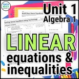 Linear Equations and Inequalities - Unit 1 - Texas Algebra