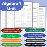 Linear Equations and Inequalities | Worksheets & Homework