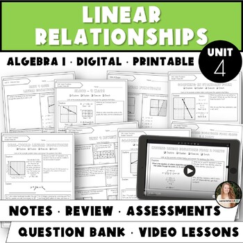 Preview of Linear Equations and Inequalities Unit | Algebra 1 Curriculum Bundle