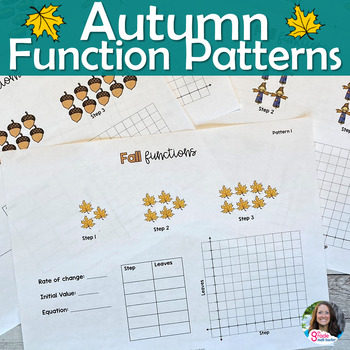 Preview of Linear Equations and Linear Functions Patterns Fall Thanksgiving Activity