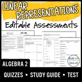 Linear Equations and Representations Assessments | Quizzes