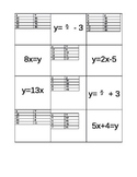 Linear Equations and Table Matching (TEK 6.4A)