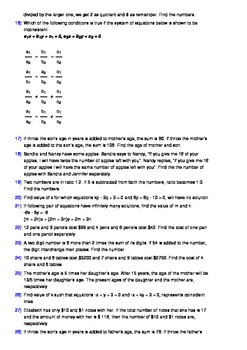 word problems linear equations in two variables