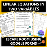 Linear Equations in Two Variables Digital Escape Room usin
