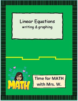 Preview of Linear Equations ~ writing & graphing