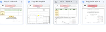 Preview of Linear Forms Unit fillable notes