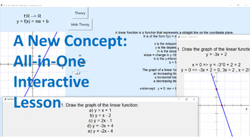 Preview of Linear Function. All in One Interactive Lesson .exe (for Windows)