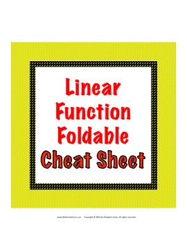 Preview of Linear Functions
