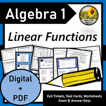 Preview of Linear Functions Bundle⭐Digital + PDF⭐Distance Learning