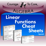 Linear Functions Cheat Sheet Freebie