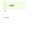 Notebook Organizer- Title page for units- vocab/ topics