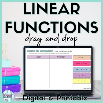 Preview of Linear vs. Nonlinear Functions Digital Activity