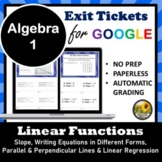 Linear Functions Digital Exit Tickets/Slips⭐Distance Learning