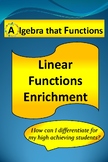 Linear Functions Enrichment *DISTANCE LEARNING