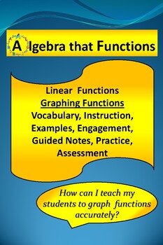 Preview of Linear Functions: Graph Functions Les.,Vocab.,Guided Notes *DISTANCE LEARNING